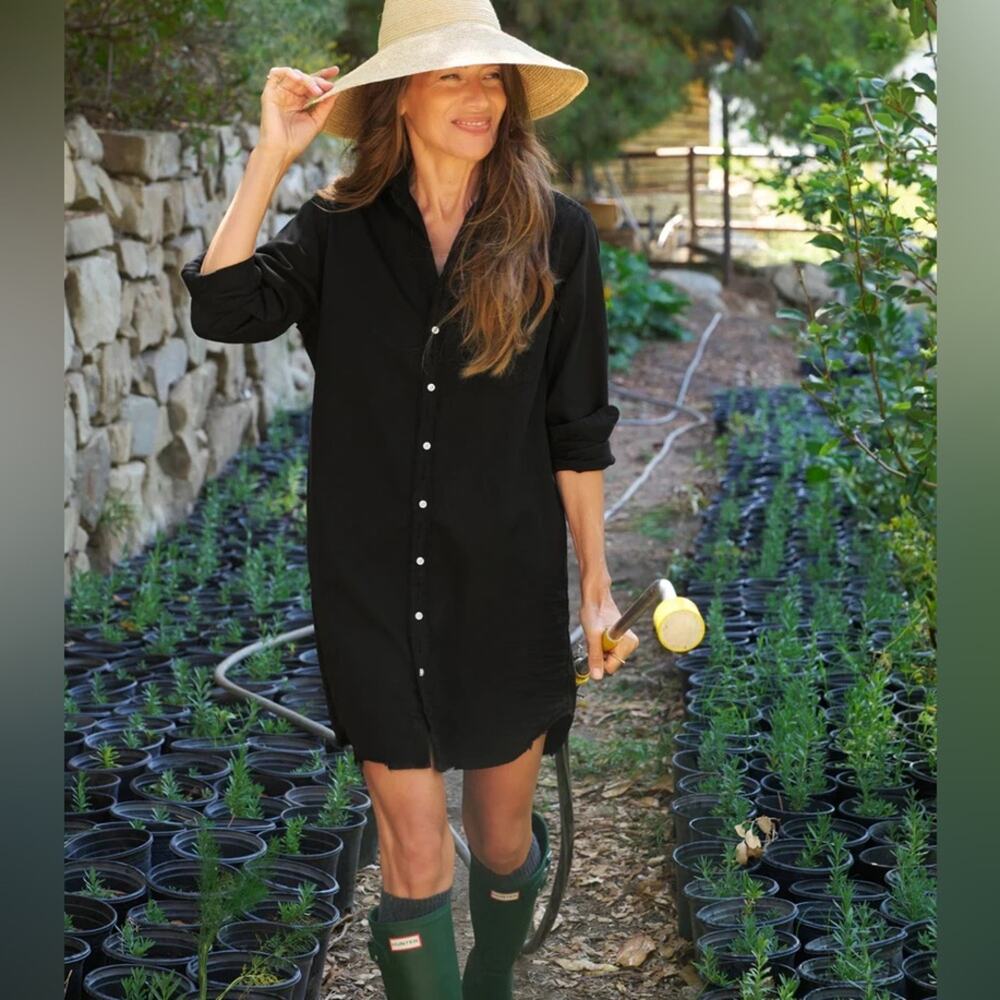 Frank & Eileen Mary Famous Denim Shirt Dress in Black XL